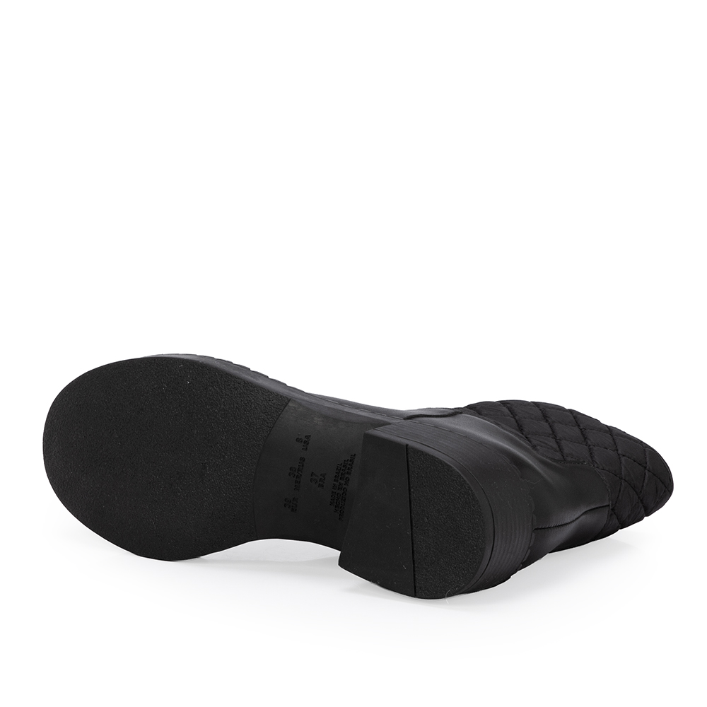 BOTA PRETA CANO BAIXO COURO E NYLON image number 3