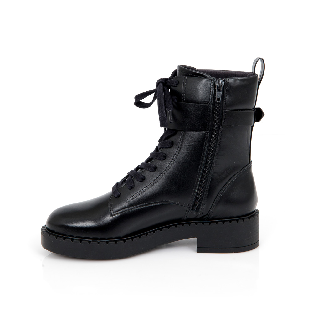 BOTA COTURNO PRETA DE COURO image number 3