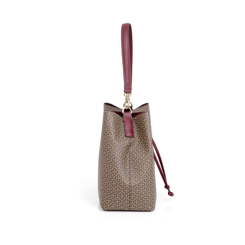BOLSA BORDÔ MONOGRAMA COM ALÇA GORGURÃO BUCKET image number 1