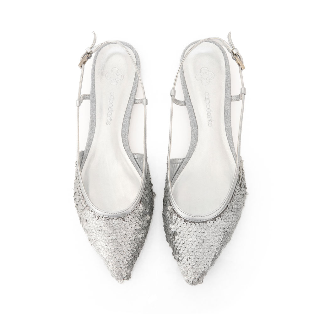 SAPATILHA SLINGBACK PRATA PAETÊ image number 4
