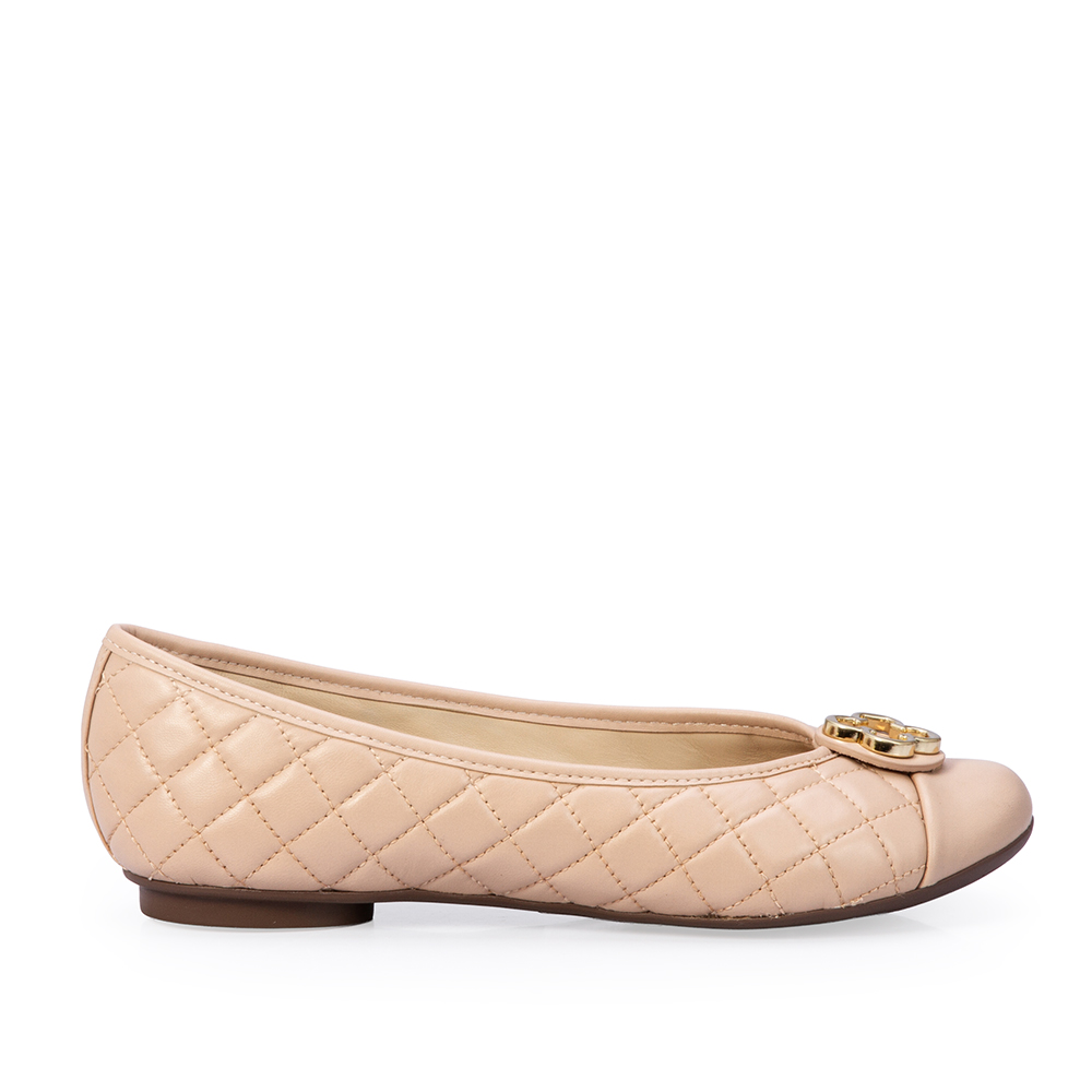 SAPATILHA CATHERINE VINTAGE NUDE SEDA DE COURO MATELASS&Ecirc; image number 0