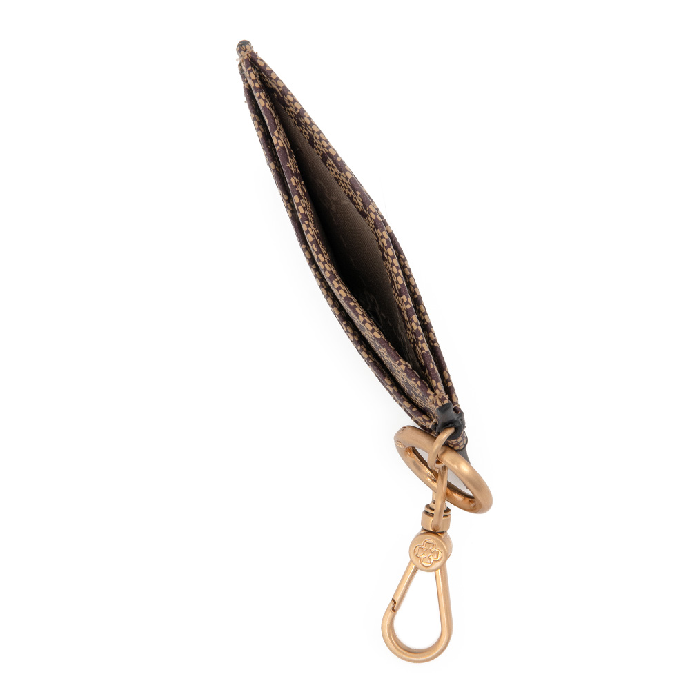 CHAVEIRO PORTA CARTÃO BEGE MONOGRAMA image number 3