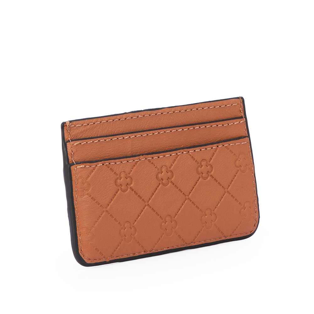 PORTA CART&Atilde;O MONOGRAMA CARAMELO COURO image number 1