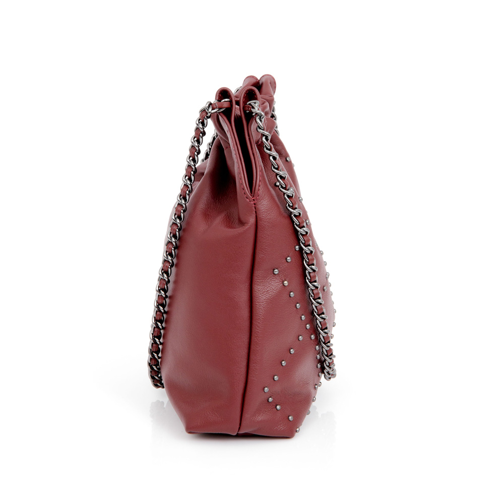 BOLSA BORD&Ocirc; COURO AL&Ccedil;A CORRENTE HOBO image number 1