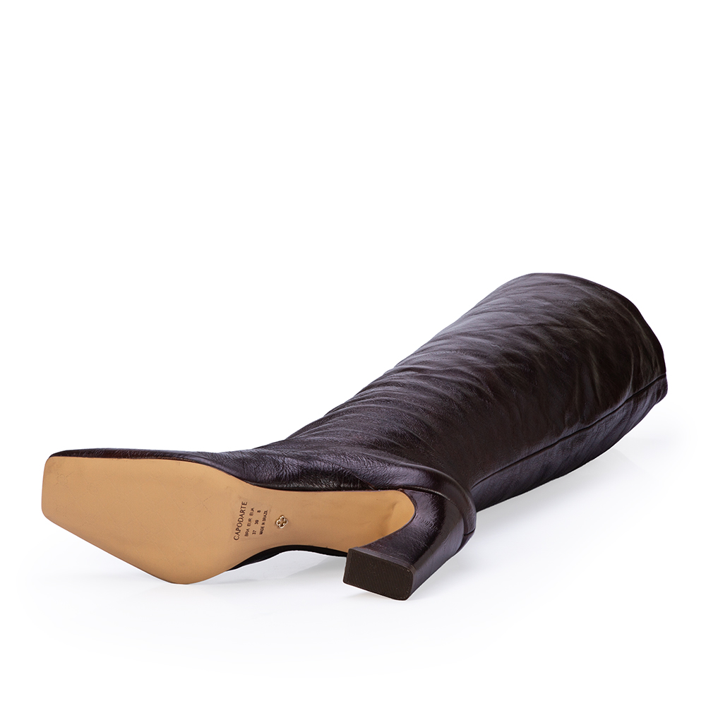 BOTA CANO LONGO MARROM DE COURO SLOUCH image number 3