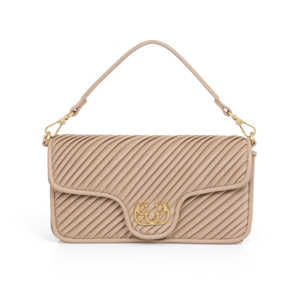 BOLSA SHOULDER BAG NUDE SEDA ALÇA CORRENTE image number 0