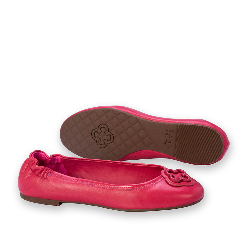 SAPATILHA INFANTIL VERMELHA RUBI DE COURO image number 3