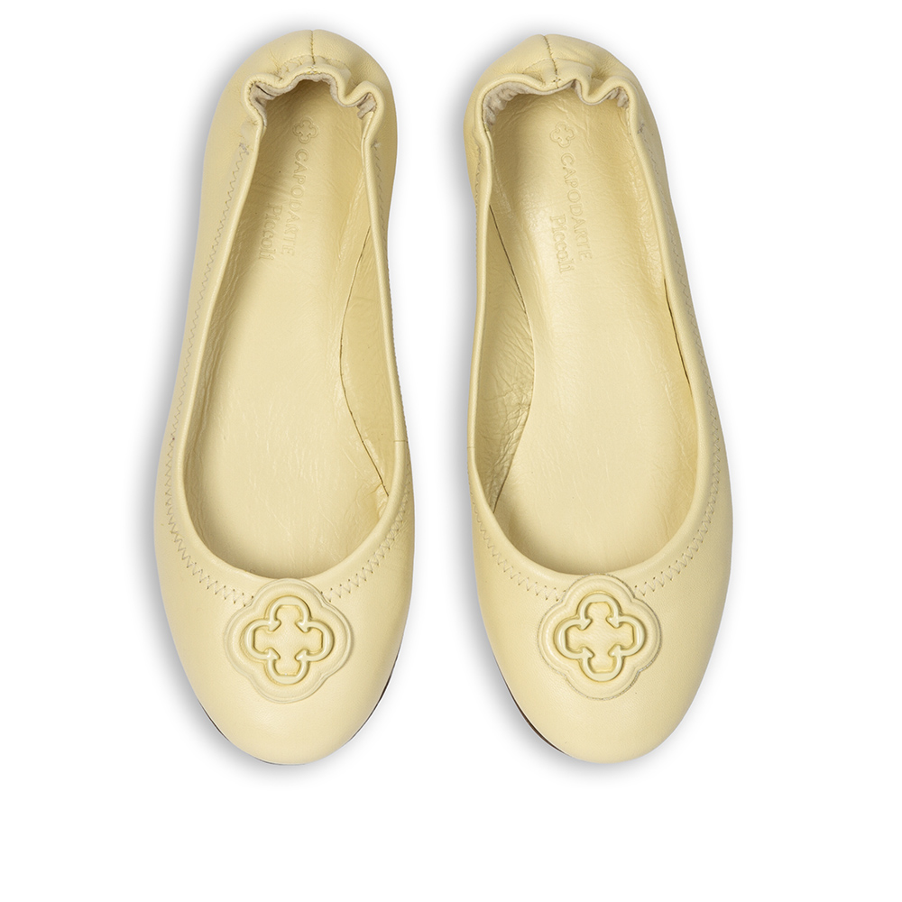 SAPATILHA INFANTIL DE COURO CREME image number 4