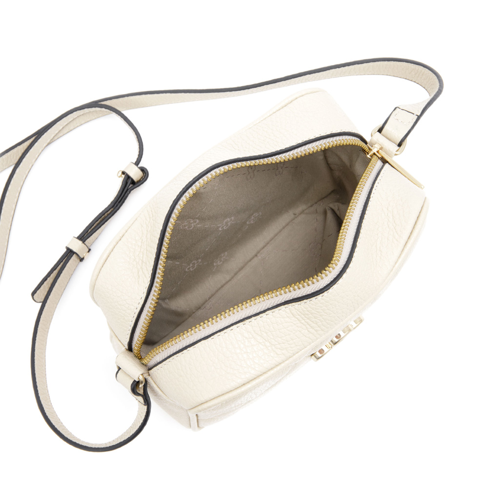 BOLSA PEQUENA TIRACOLO COURO BEGE image number 4