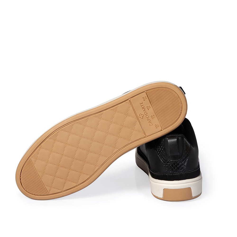 T&Ecirc;NIS FEMININO PRETO DE COURO AMARRA&Ccedil;&Atilde;O image number 3