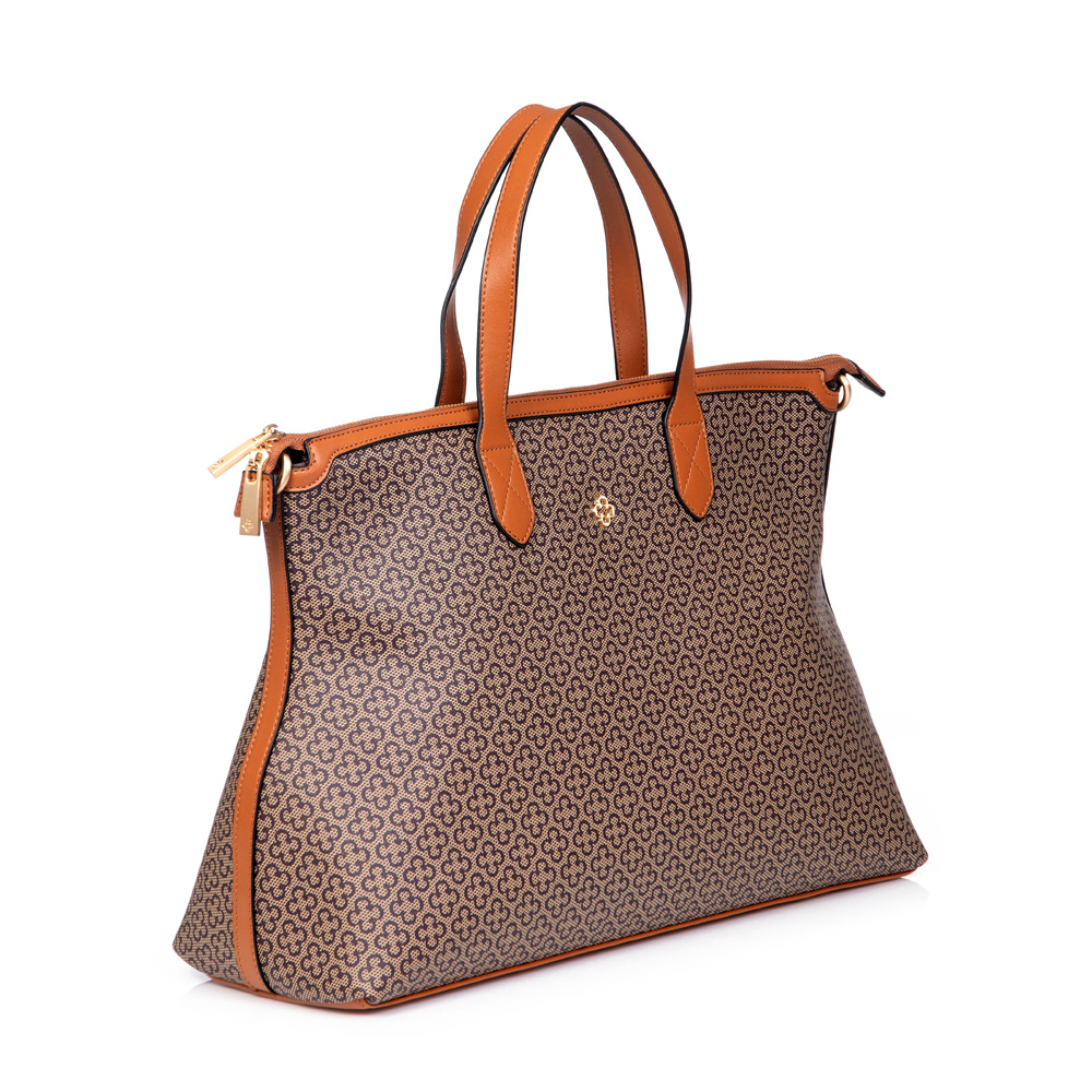 MALA DE MÃO GRANDE BEGE MONOGRAMA image number 3