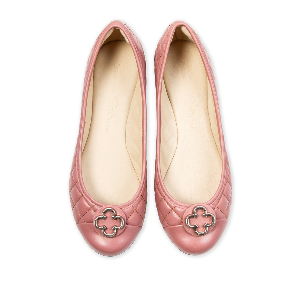 SAPATILHA CATHERINE ROSA MALVA DE COURO MATELASS&Ecirc; image number 4