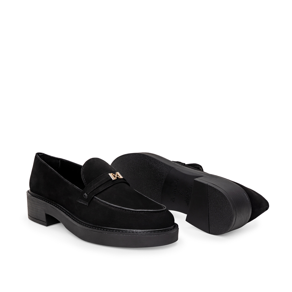 LOAFER MOCASSIM PRETO DE COURO NOBUCK image number 3
