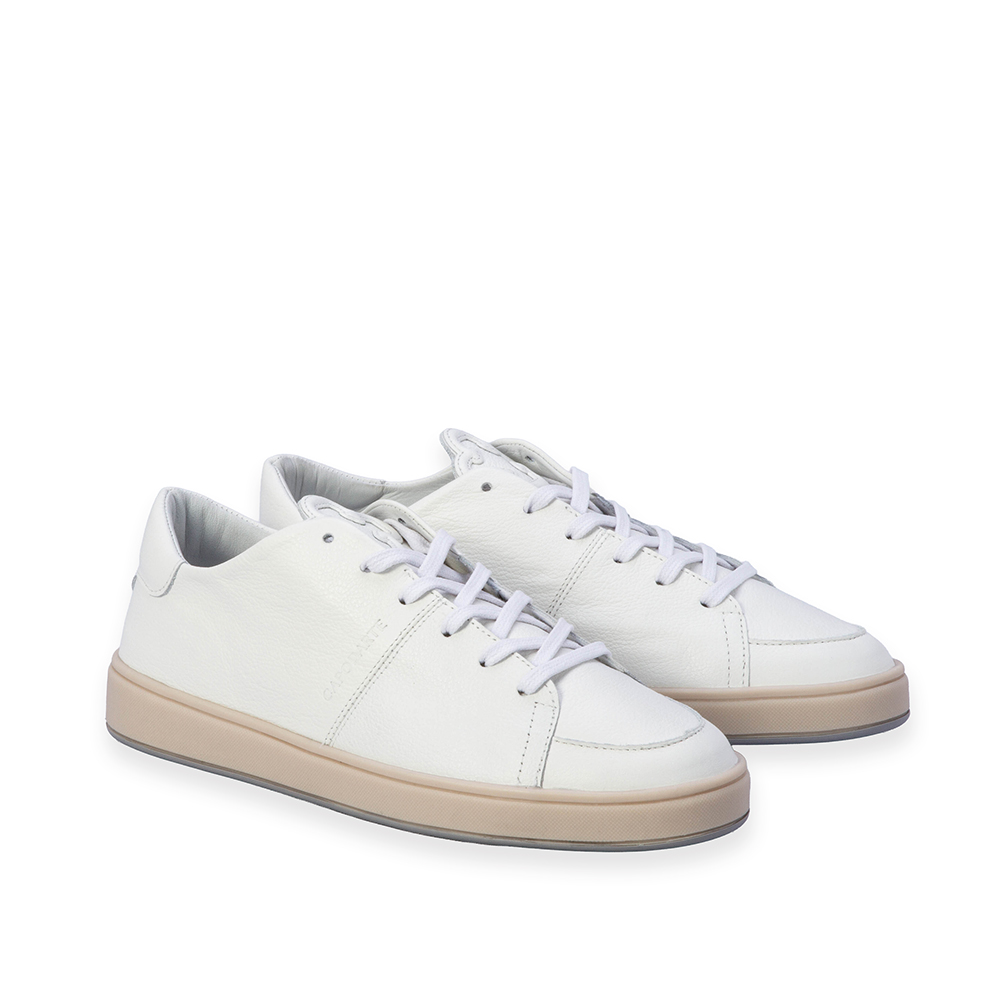 TÊNIS FEMININO BRANCO DE COURO AMARRAÇÃO image number 1