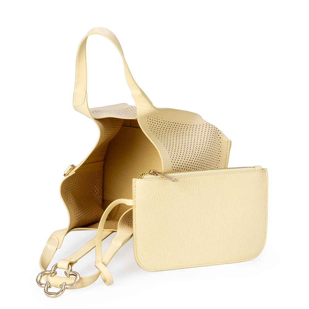 BOLSA CREME BRULLE DE COURO TOTE image number 4