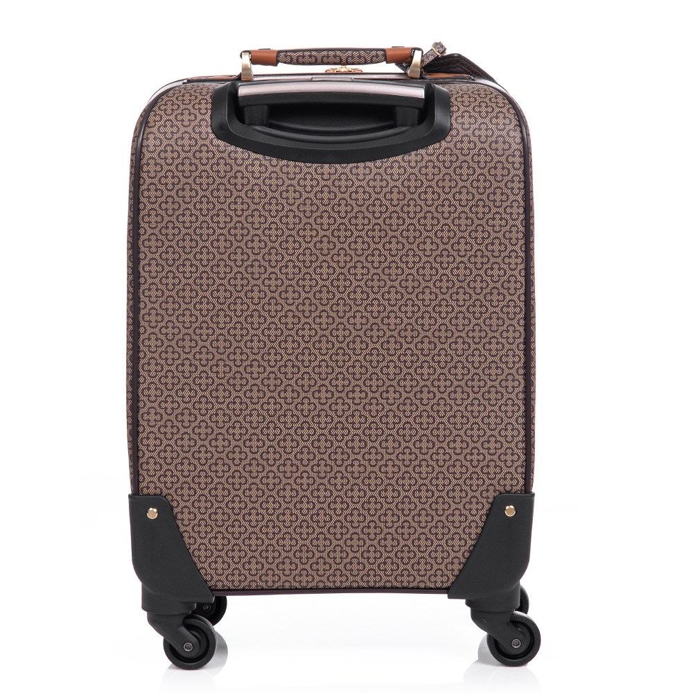 MALA DE BORDO 4 RODAS 360&deg; MARROM MONOGRAMA + TAG IDENTIFICA&Ccedil;&Atilde;O image number 2