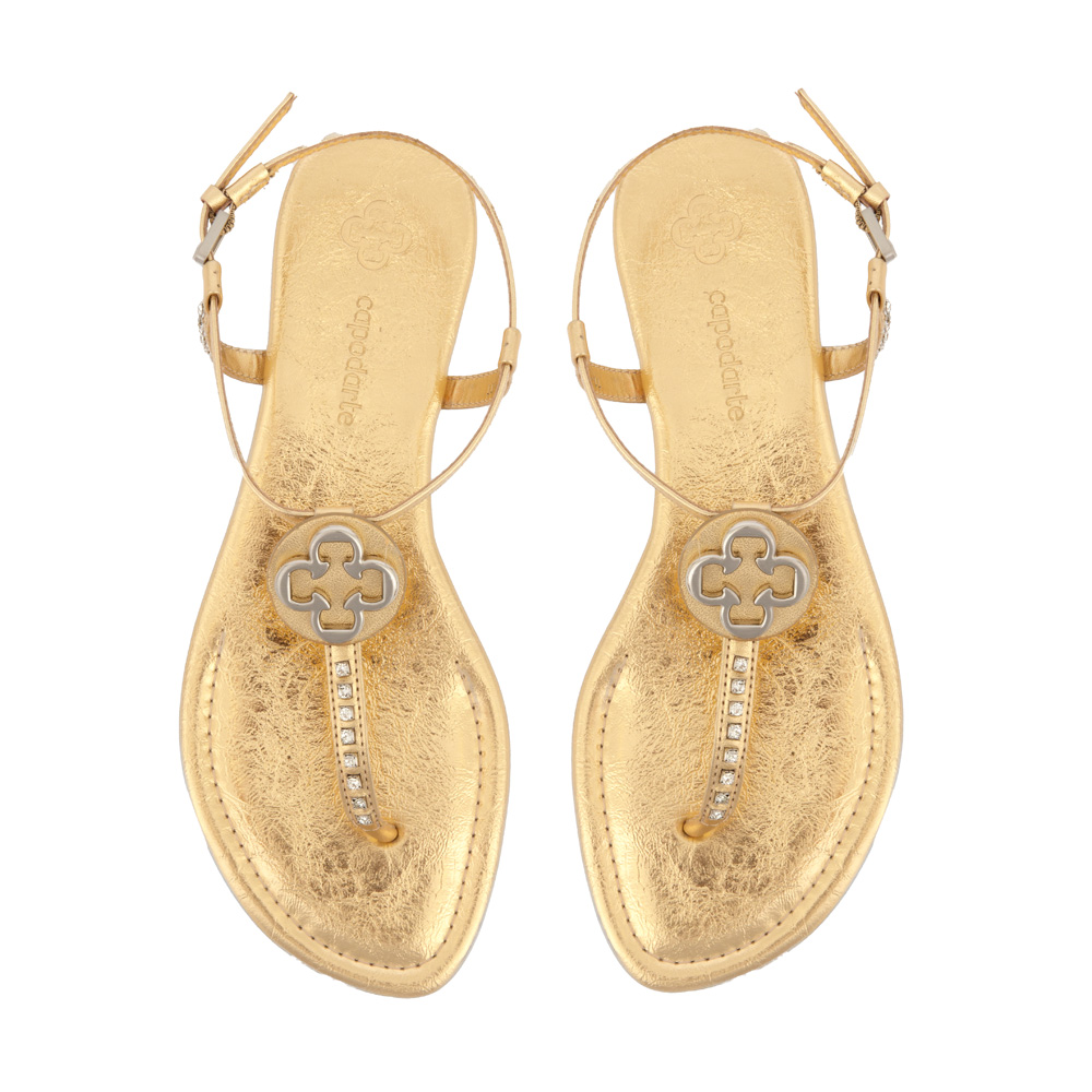 SAND&Aacute;LIA RASTEIRA DOURADA METALIZADA image number 4