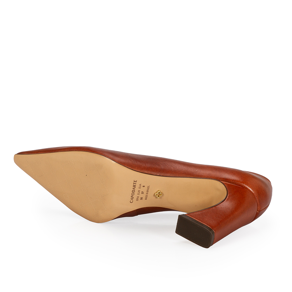 SCARPIN SALTO ALTO COURO CRU/CAMEL image number 3
