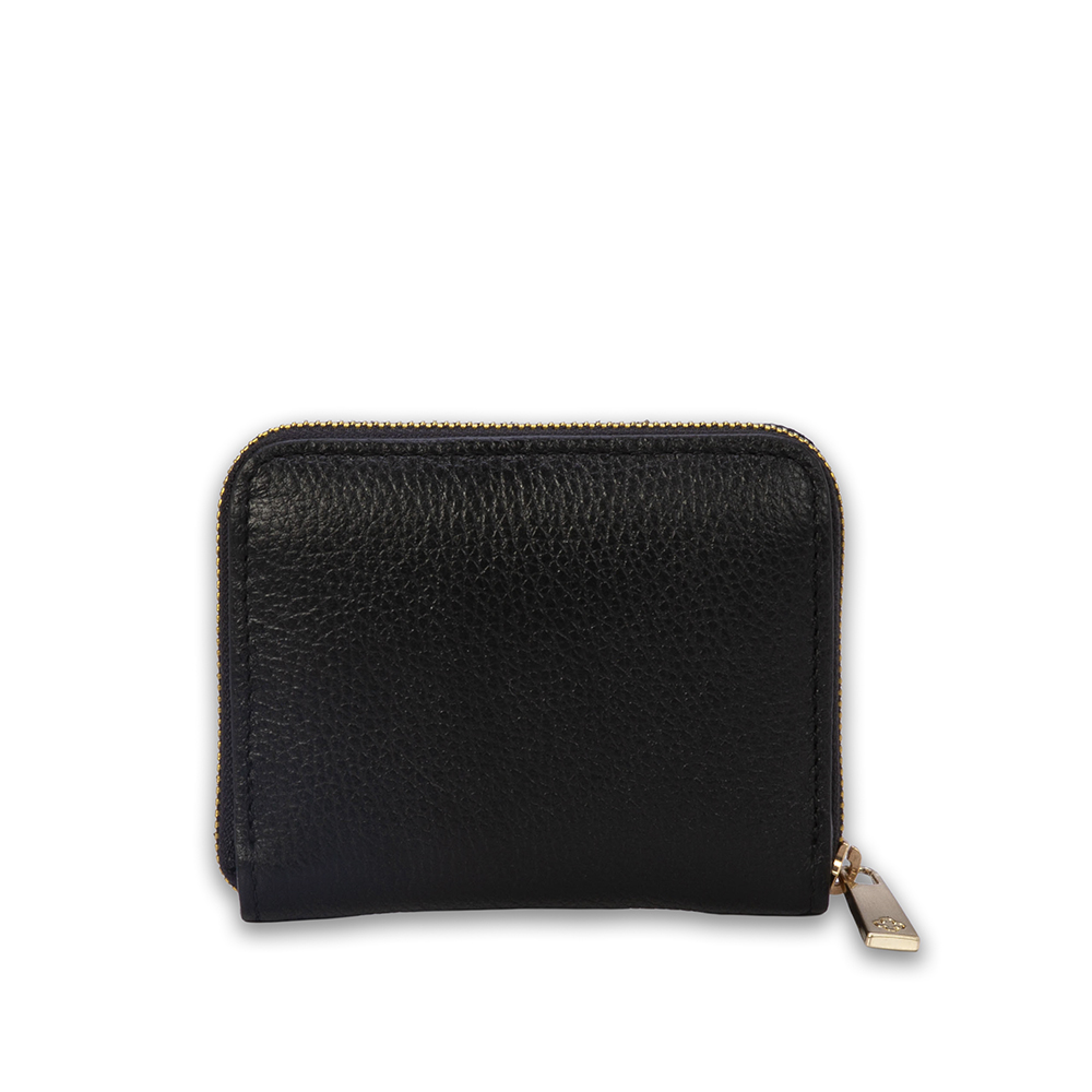 CARTEIRA PRETA DE COURO COM Z&Iacute;PER image number 2