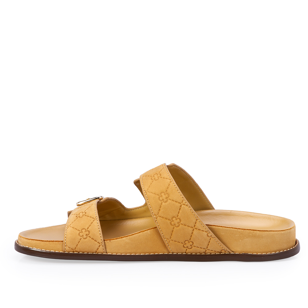 CHINELO PAPETE BEGE SAVANA DE COURO NOBUCK MONOGRAMA image number 2
