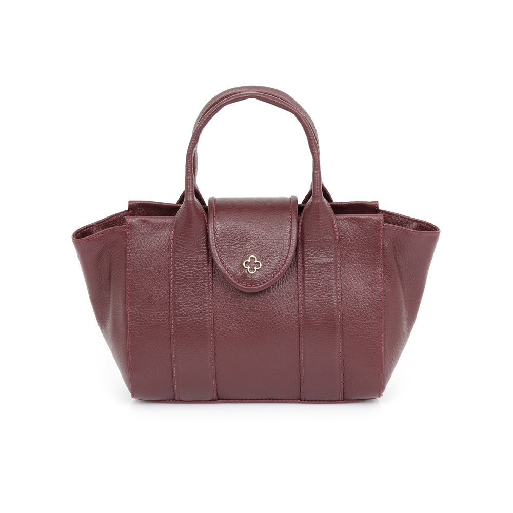 BOLSA TOTE BORGONHA DE COURO image number 0