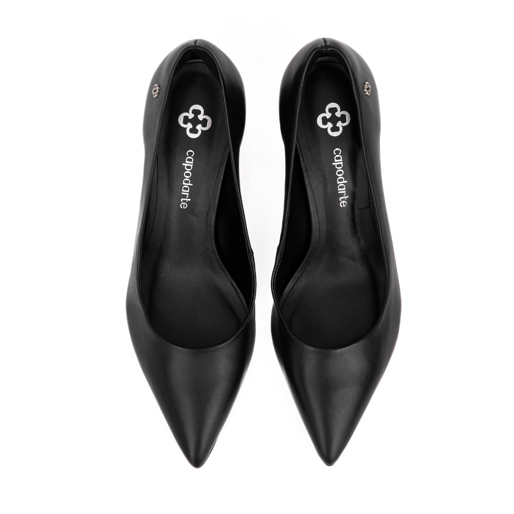 SCARPIN COURO SALTO BLOCO PRETO image number 4