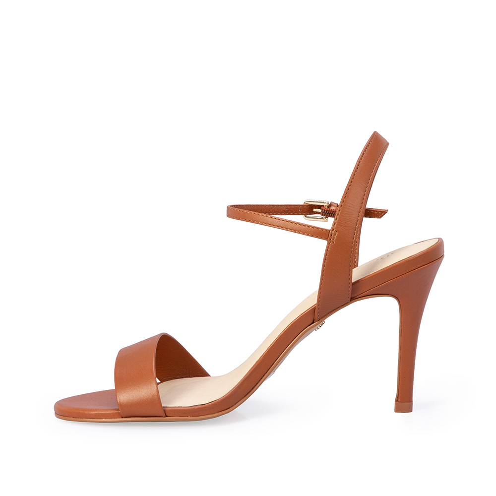 SAND&Aacute;LIA SALTO ALTO COURO CAMEL image number 2