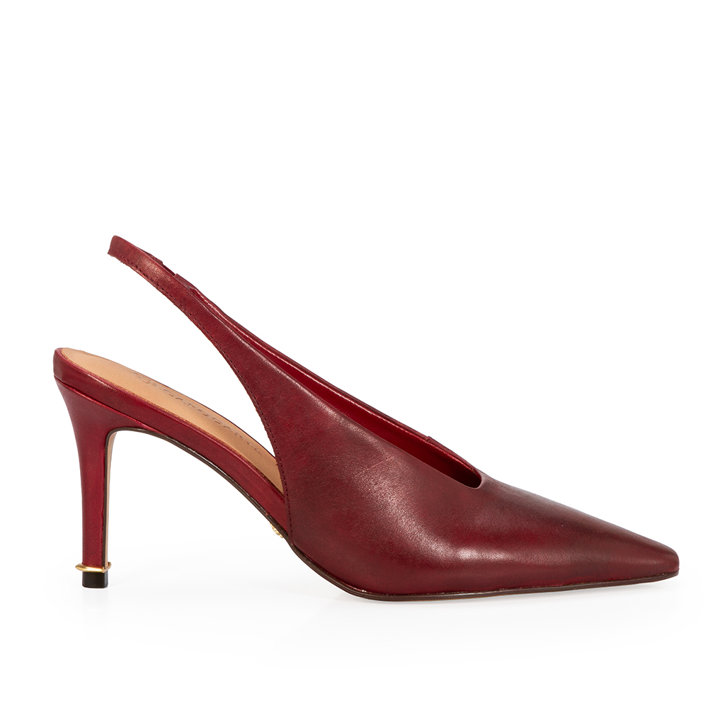 SCARPIN SLINGBACK COURO AMARONE image number 0