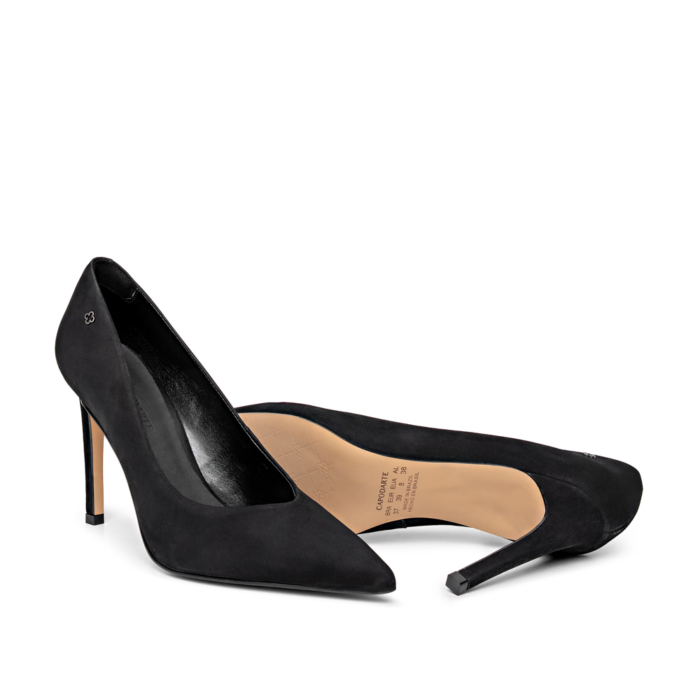 SCARPIN SALTO ALTO PRETO COURO NOBUCK image number 3