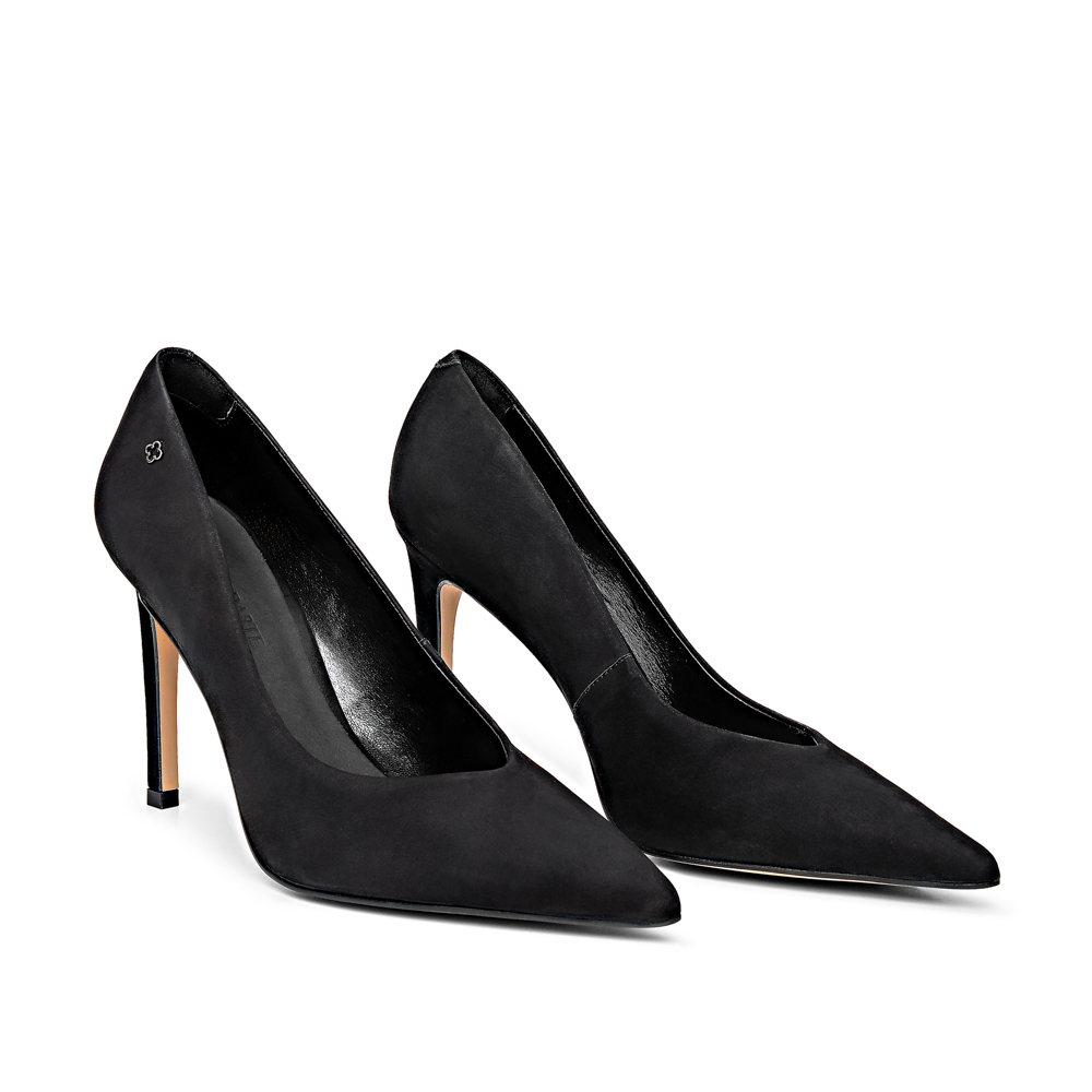 SCARPIN SALTO ALTO PRETO COURO NOBUCK image number 1