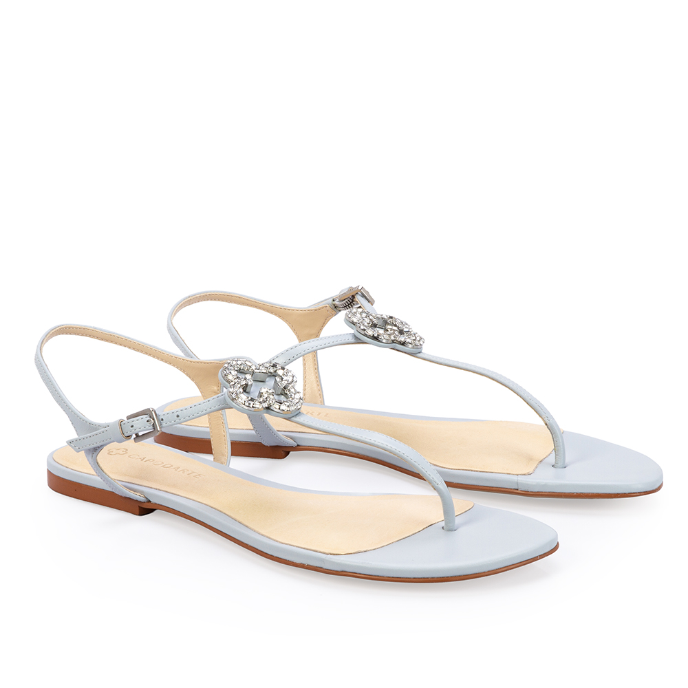 SAND&Aacute;LIA RASTEIRA AZUL TURMALINA DE COURO PEDRARIAS image number 2