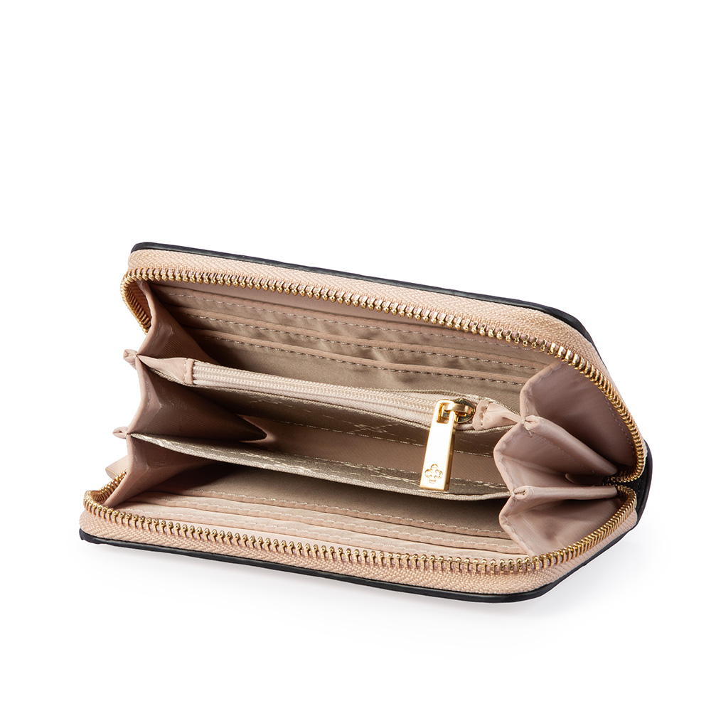 CARTEIRA FEMININA NUDE SEDA MONOGRAMA Z&Iacute;PER image number 3