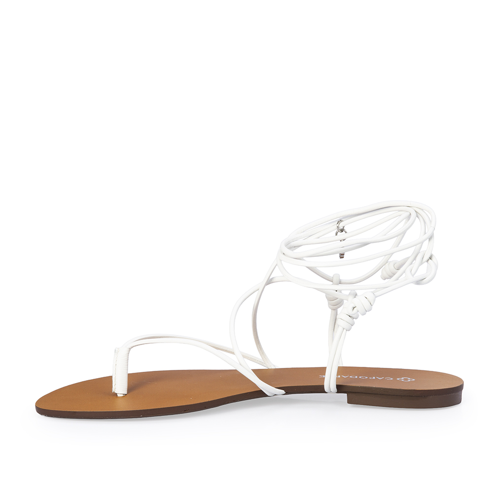 SANDÁLIA RASTEIRA DE COURO BRANCA image number 2