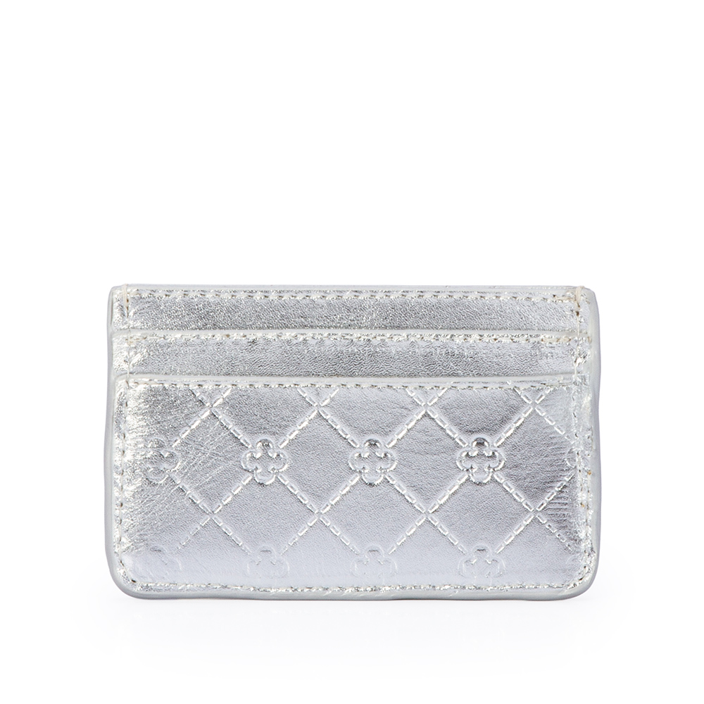 PORTA CART&Atilde;O PRATEADO COURO MONOGRAMA image number 0