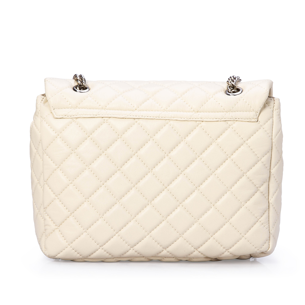 BOLSA BEGE VANILLA DE COURO MATELASS&Ecirc; SHOULDER BAG image number 2