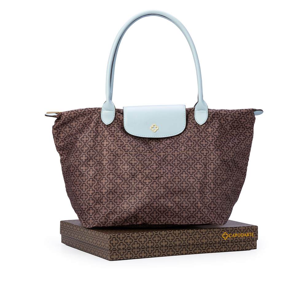 BOLSA SHOPPER AZUL MONOGRAMA image number 0