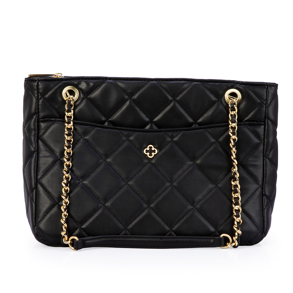 BOLSA GRANDE PRETA MATELASS&Ecirc; SHOPPER image number 1