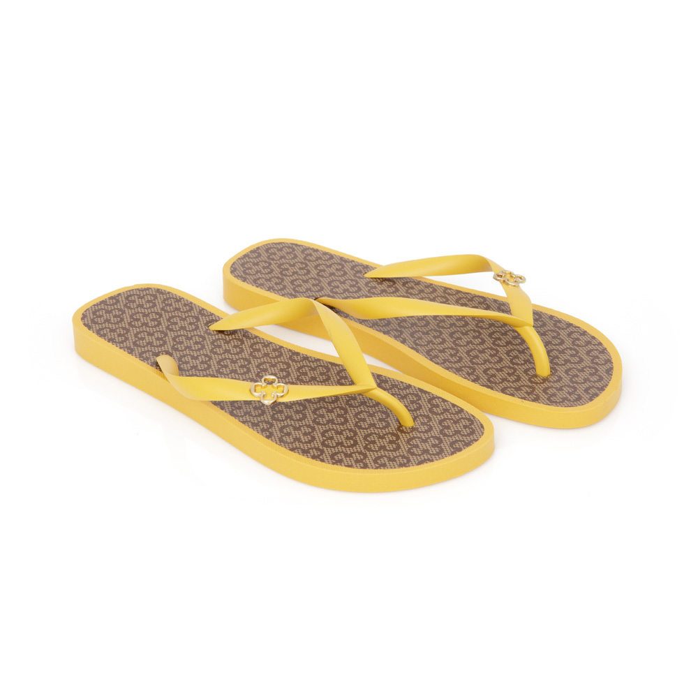 CHINELO DE DEDO INJETADO MONOGRAMA AMARELO DAMASCO image number 1