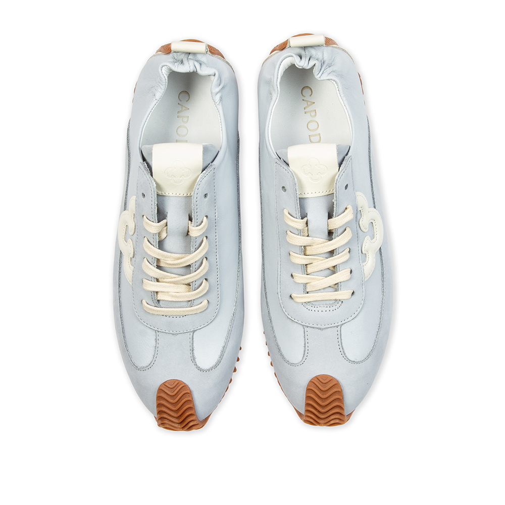T&Ecirc;NIS FEMININO AZUL TURMALINA DE COURO SNEAKERS image number 4