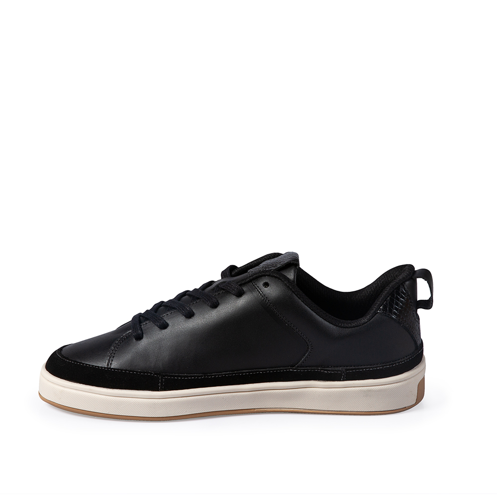 TÊNIS FEMININO PRETO DE COURO AMARRAÇÃO image number 2