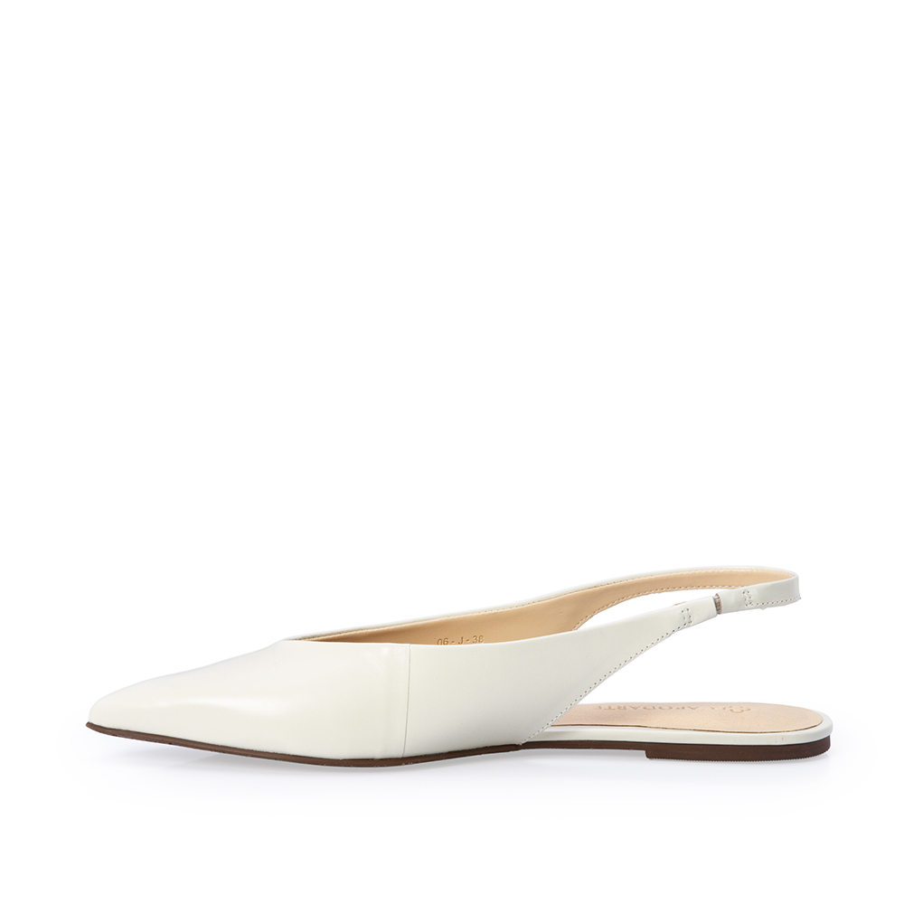 SAPATILHA SLINGBACK BRANCA DUNA DE COURO image number 2