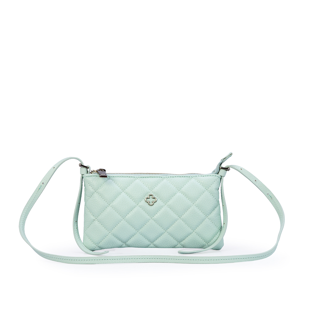 BOLSA PEQUENA VERDE MATCHA DE COURO MATELASS&Ecirc; image number 0