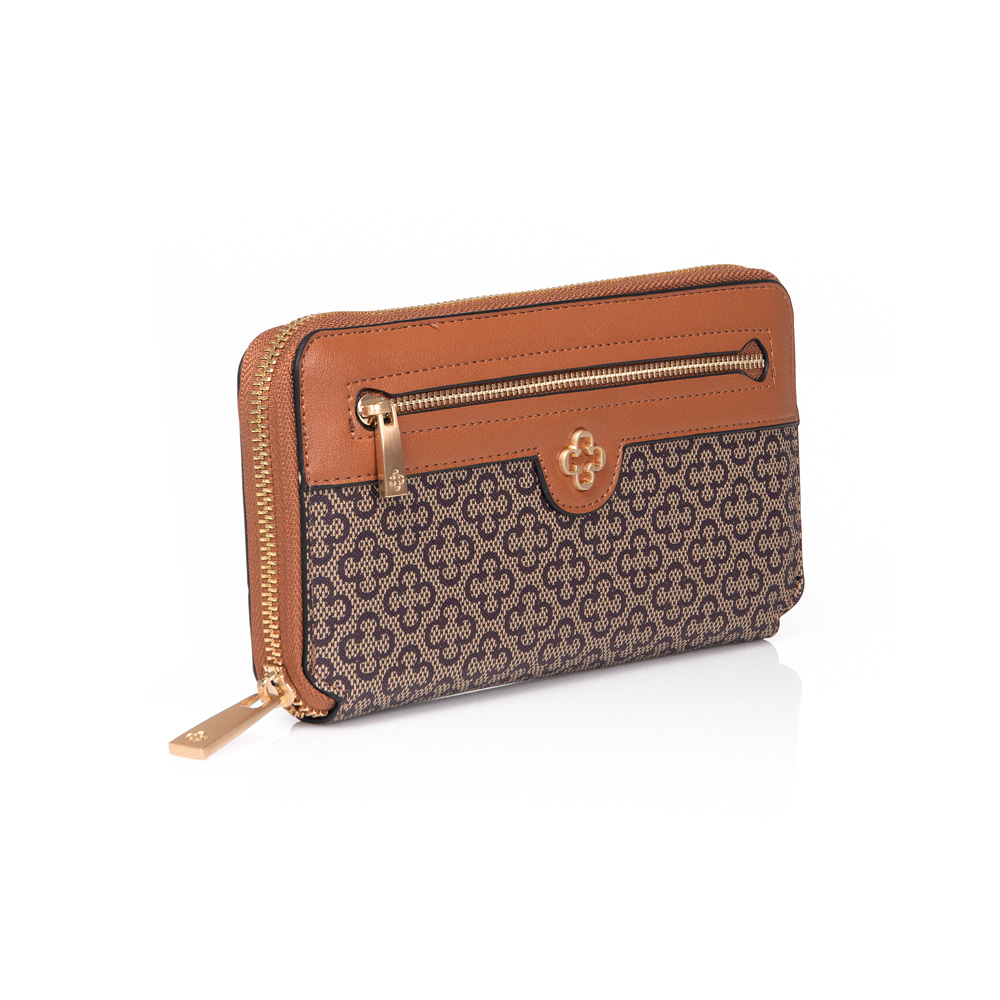 CARTEIRA CARAMELO MONOGRAMA BOLSO Z&Iacute;PER image number 1