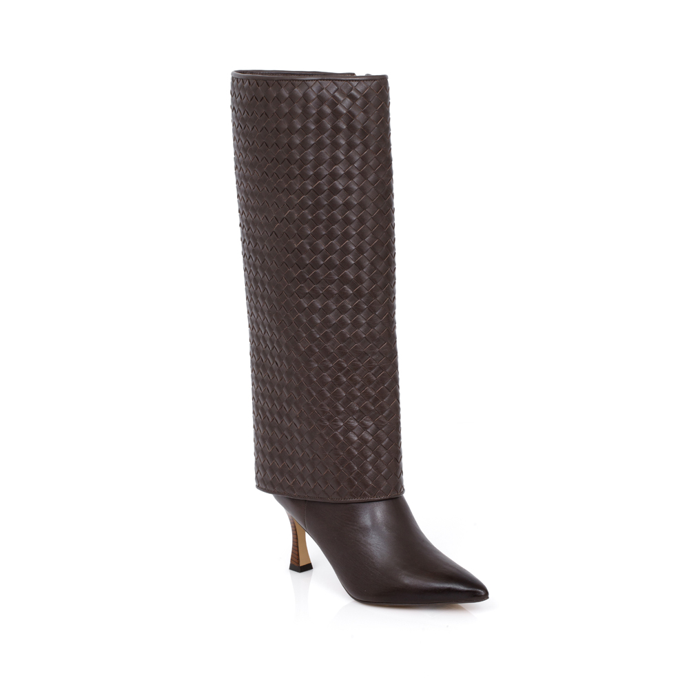 BOTA CANO LONGO DE COURO MARROM TOBACCO image number 3