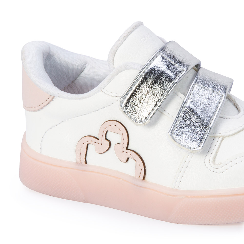 T&Ecirc;NIS BEB&Ecirc; BRANCO E PRATA COM VELCRO image number 4