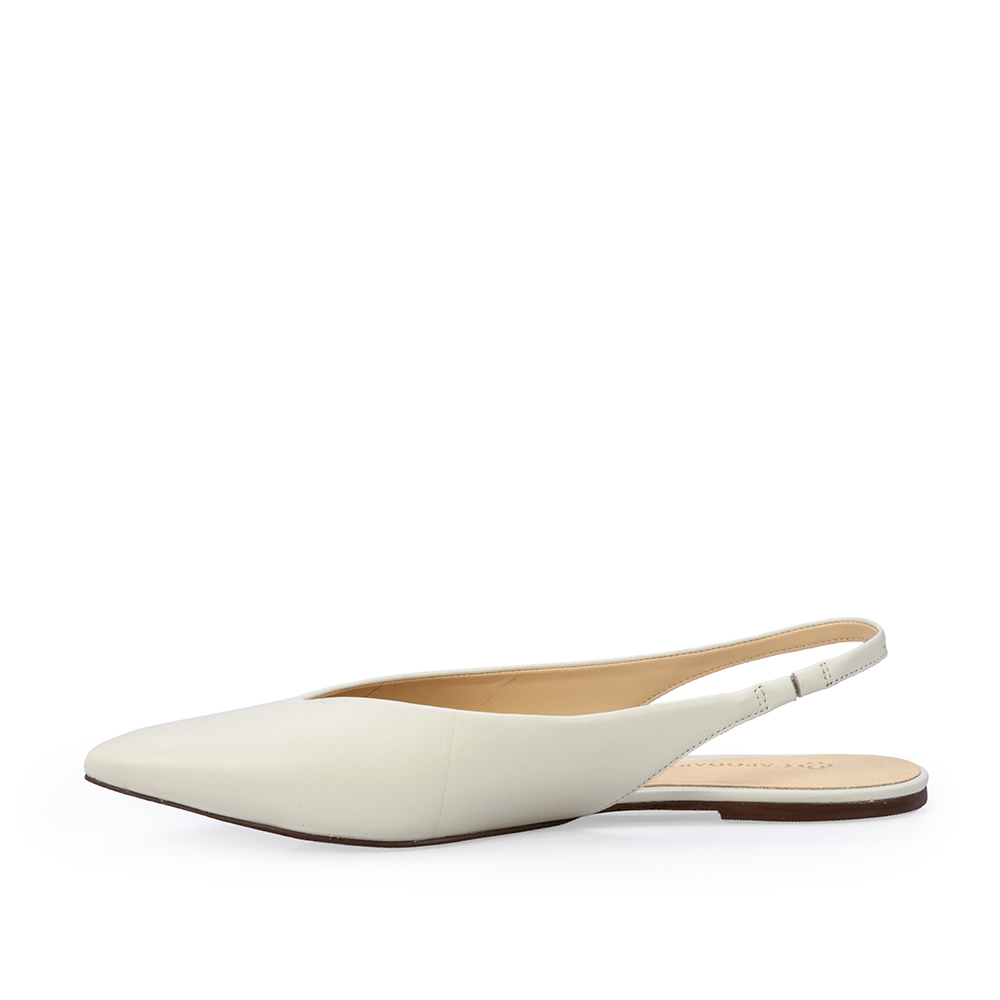 SAPATILHA SLINGBACK BRANCA DUNA DE COURO image number 2
