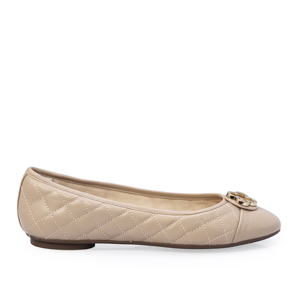 SAPATILHA CATHERINE MODERNIT&Aacute; NUDE SEDA DE COURO MATELASS&Ecirc; image number 0