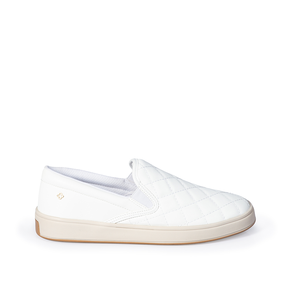 TÊNIS FEMININO SLIP ON BRANCO MATELASSÊ image number 0