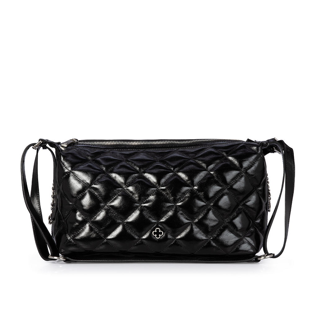BOLSA SHOULDER BAG COURO PRETA image number 0