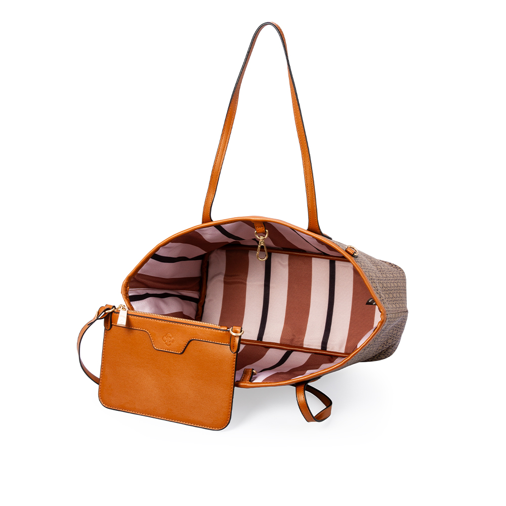 BOLSA SHOPPER CARAMELO MONOGRAMA image number 4